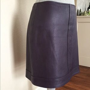 WORTH Leather Skirt, Plum color, Size 4